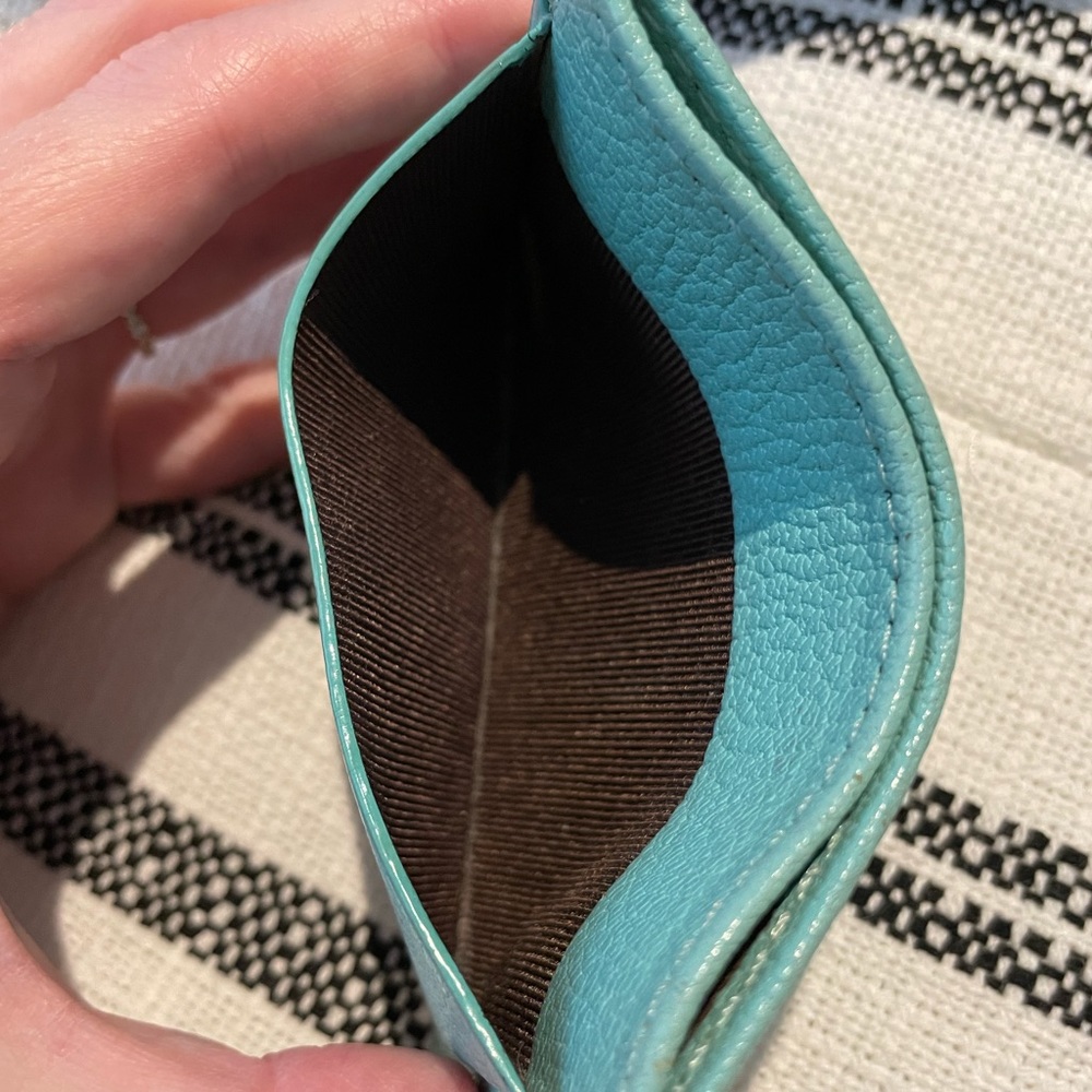 Tiffany brand “Tiffany blue” leather card case - 2.75” x 4” - Picture 8 of 8